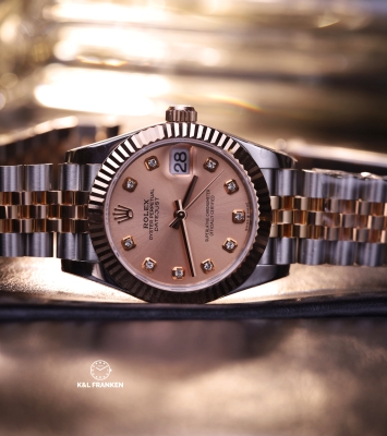 Đồng hồ Datejust 31mm Rose Gold Champagne Diamond Dial