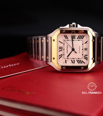 Đồng hồ Cartier Santos Yellow Gold Benzel