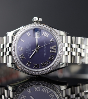 Đồng hồ Datejust 31mm Roman Purple Diamond Benzel