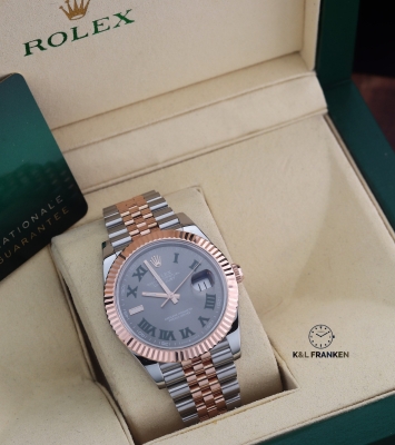 Đồng hồ Rolex Datejust 41mm Rose Gold Wimbledon Dial