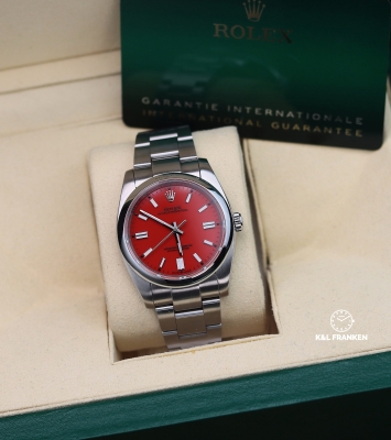 Đồng hồ Rolex Oyster Perpetual 36mm Red Coral Dial 