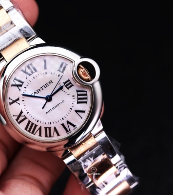 Đồng hồ Cartier Ballon Bleu Gold-Steel Mother Of Pearl Dial 33mm