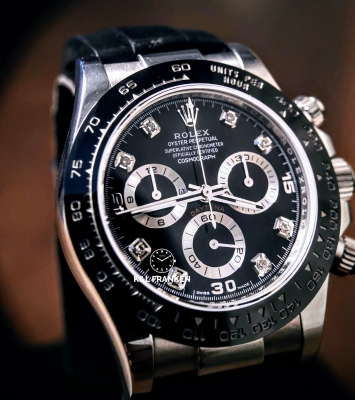 Đồng hồ Rolex Daytona dial đen Ceramic dây rubber B